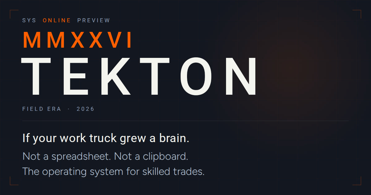 Tekton Mechanics website preview